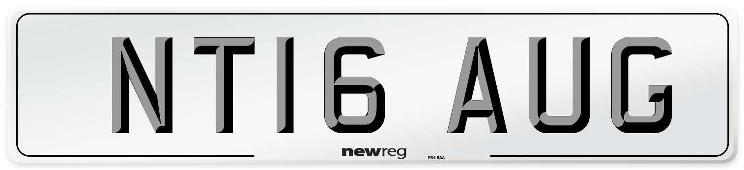 NT16 AUG Number Plate from New Reg